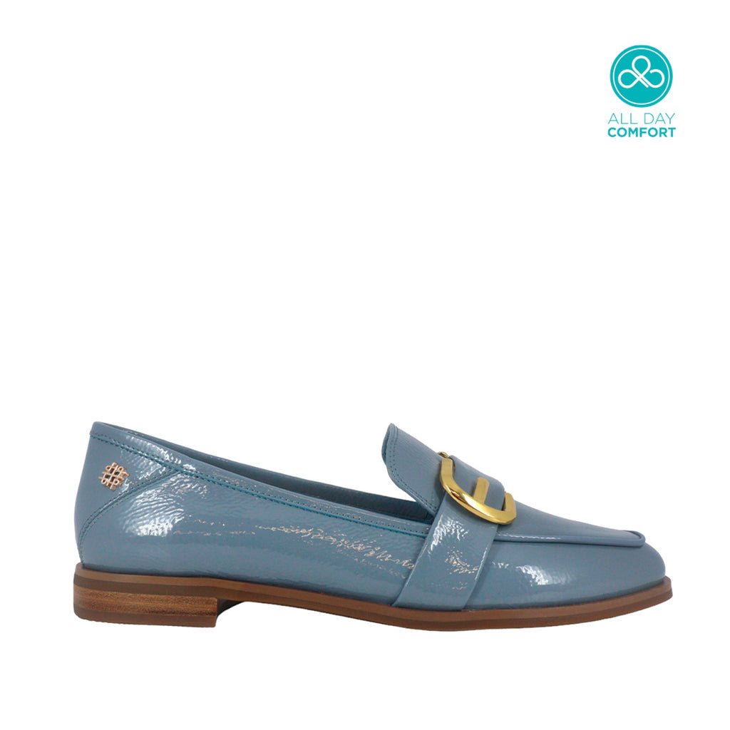 Mocasines Eleonnora celeste para Mujer