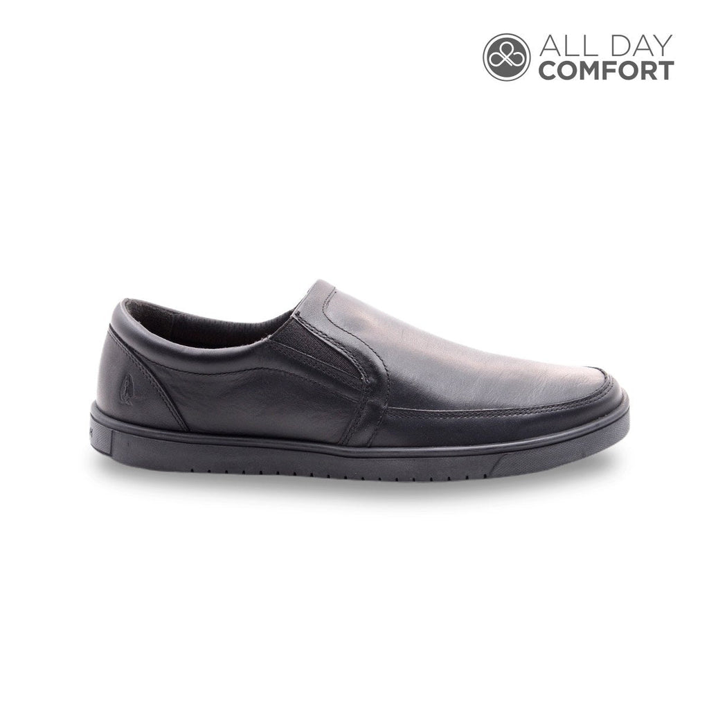zapato casual roadside  - color negro, 599.99, all day comfort, calzado, cuero, hombre, negro, precio regular, comprar, en linea, online, delivery, guatemala, zapatos, hush puppies